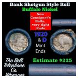 Buffalo Nickel Shotgun Roll in Old Bank Style 