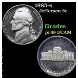 1985-s Proof Jefferson Nickel 5c Grades GEM++ Proo
