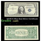 1957B $1 Blue Seal Silver Certificate Grades Gem C