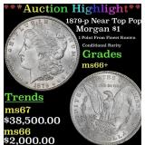 1879-p Morgan Dollar Near Top Pop! $1 ms66+ SEGS