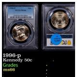 1996-p Kennedy Half Dollar 50c ms66 PCGS
