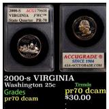 2000-s VIRGINIA Proof Washington Quarter 25c ACG