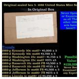 Original sealed box of 5x 1989 United States Mint