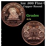 1oz .999 Fine Copper Bullion Round - Indian Chief