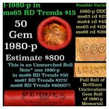 BU Shotgun Lincoln 1c roll, 1980-p 50 pcs Standard