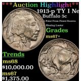 ***Major Highlight*** 1913-p TY I Buffalo Nickel N