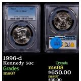 1996-d Kennedy Half Dollar 50c ms67 PCGS