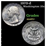 1970-d Washington Quarter 25c Grades GEM+ Unc