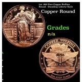 1oz .999 Fine Copper Bullion Round - Standing Libe