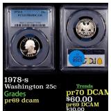 1978-s Proof Washington Quarter 25c pr69 dcam PCGS