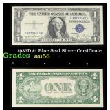 1935D $1 Blue Seal Silver Certificate Grades Choic
