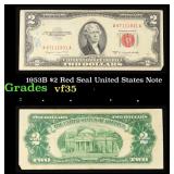 1953B $2 Red Seal United States Note Grades vf++