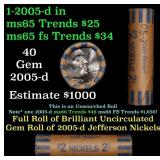 BU Shotgun Jefferson 5c roll, 2005-d Ocean 40 pcs