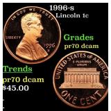1996-s Proof Lincoln Cent 1c pr70 dcam SEGS
