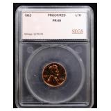1962 Proof Lincoln Cent TOP POP! 1c Graded pr69 rd