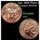 1oz .999 Fine Copper Bullion Round - Garm The Hell