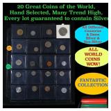 20 Great Coins of the World, hand selected, many t