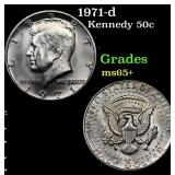 1971-d Kennedy Half Dollar 50c Grades GEM+ Unc