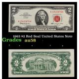 1963 $2 Red Seal United States Note Grades Choice
