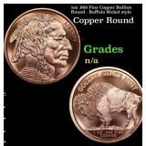 1oz .999 Fine Copper Bullion Round - Buffalo Nicke