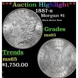 ***Major Highlight*** 1887-s Morgan Dollar $1 ms65