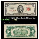 1953B $2 Red Seal United States Note Grades vf++