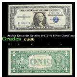Jackie $1 Blue Seal Silver Certificate Grades Gem+