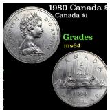 1980 Canada $1 Canada Dollar 1 Grades Choice Unc
