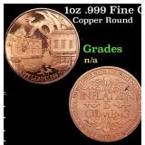1oz .999 Fine Copper Bullion Round - Happy Laborle