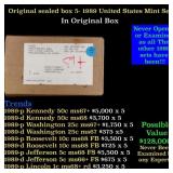 Original sealed box of 5x 1989 United States Mint