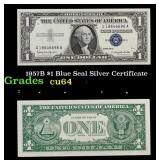 1957B $1 Blue Seal Silver Certificate Graded Choic