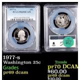 1977-s Proof Washington Quarter 25c pr69 dcam PCGS