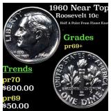 1960 Proof Roosevelt Dime Near Top Pop! 10c Graded