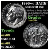 1996-w Roosevelt Dime RARE! 10c Grades Gem++ Unc