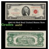 1963 $2 Red Seal United States Note Grades Select