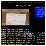 Original sealed box of 5x 1990 United States Mint