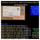 Original sealed box of 3x 1980 United States Mint