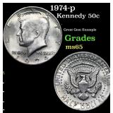 1974-p Kennedy Half Dollar 50c Grades GEM Unc