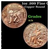 1oz .999 Fine Copper Bullion Round - Garm The Hell