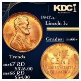 1947-s Lincoln Cent 1c Grades GEM++ RD