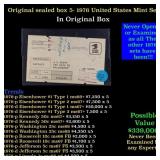 Original sealed box of 5x 1976 United States Mint