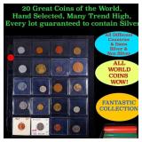 20 Great Coins of the World, hand selected, many t