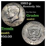 1982-p Kennedy Half Dollar 50c Grades Choice+ Unc