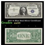 1957 $1 Blue Seal Silver Certificate Grades Select