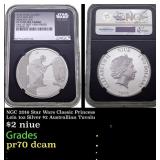 NGC 2016 Star Wars Classic Princess Leia 1oz Silve
