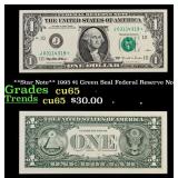 **Star Note** 1995 $1 Green Seal Federal Reserve N