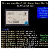 Original sealed box of 5x 1984 United States Mint