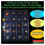 20 Great Coins of the World, hand selected, many t