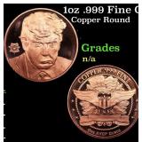 1oz .999 Fine Copper Bullion Round - Donald Trump