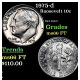 1975-d Roosevelt Dime 10c Grades GEM+ FT